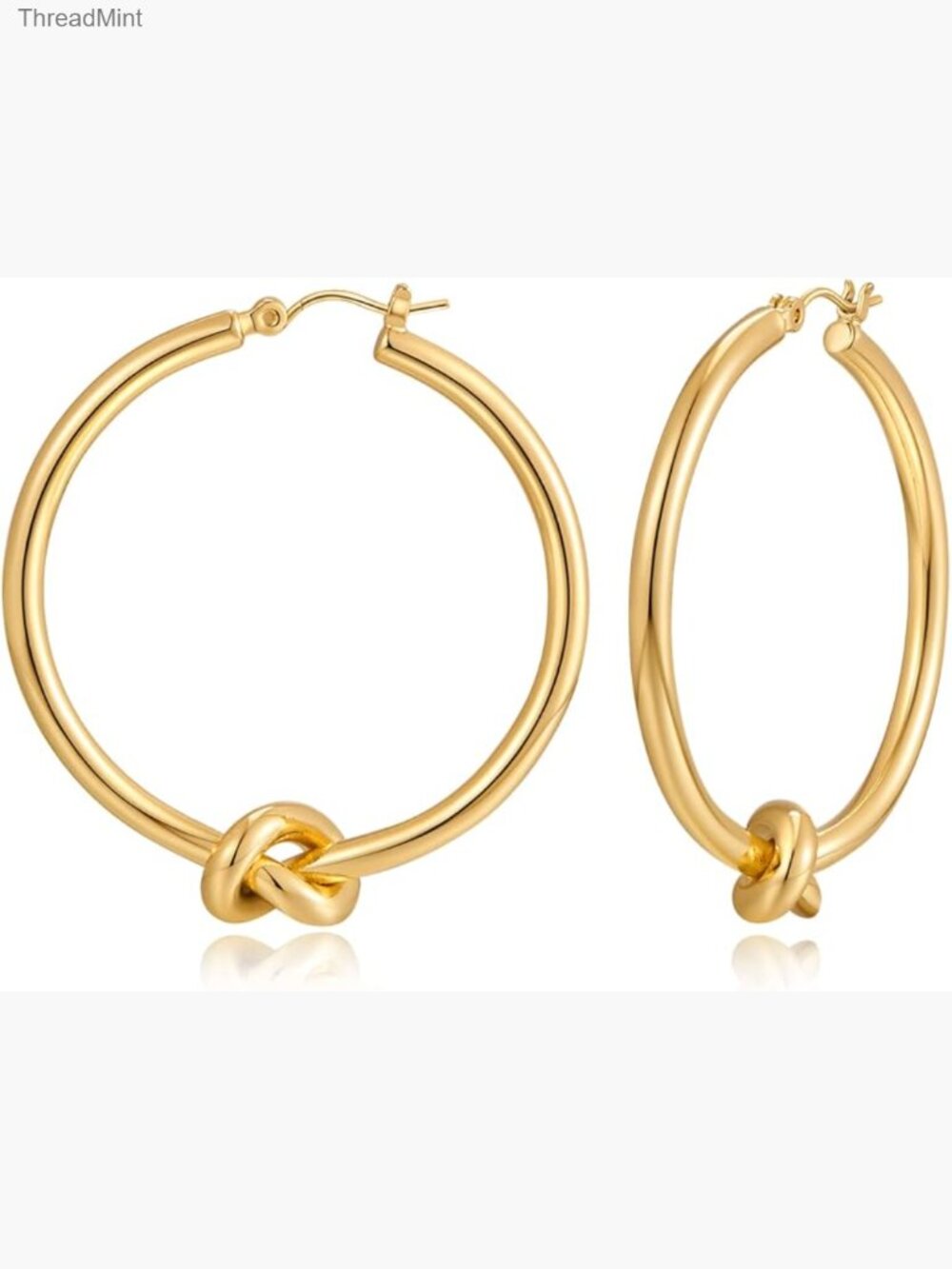 Large Chunky Hoop Earrings for Women - 40mm Y2K Statement Earrings